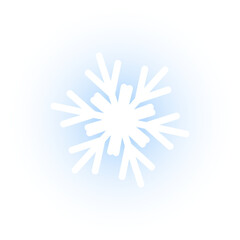 Snowflake, frozen element for winter design