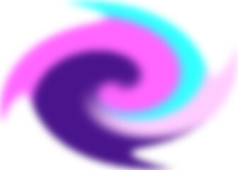 An abstract colorful transparent swirl shape spiral design element.