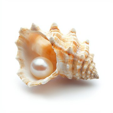 A shell with a pearl inside of it