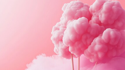 Fototapeta premium cotton candy with copy space 