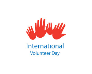 Obraz premium International volunteer day icon vector symbol design illustration