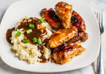 chicken wing in barbecue sauce