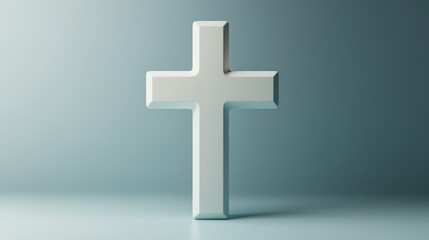 Obraz premium white cross mark 3d render icon isolated on transparent background cutout