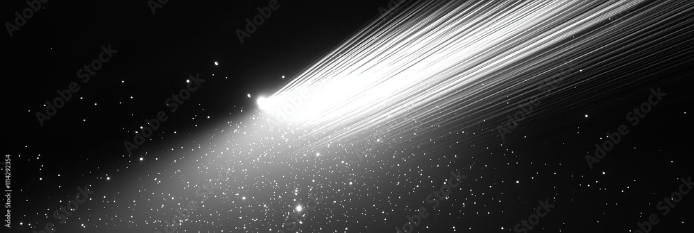 Aufkleber mesmerizing comet streaks through starry sky in spectacular display
