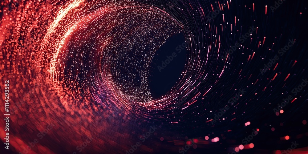 Aufkleber abstract red and black swirl with sparkling particles dynamic visual effect