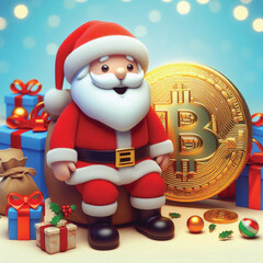Santa, Bitcoin, Gifts and Family Fun, Christmas
