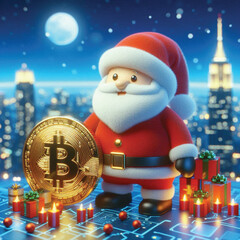 Santa, Bitcoin, Gifts and Family Fun, Christmas