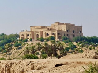 Saddam Hussein`s Deserted Palace in Babylon in Iraq