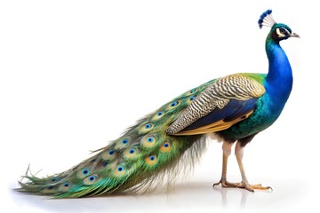 Fototapeta premium peacock isolated on white
