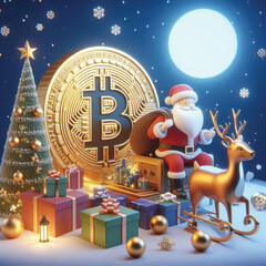 Santa, Bitcoin, Gifts and Family Fun, Christmas