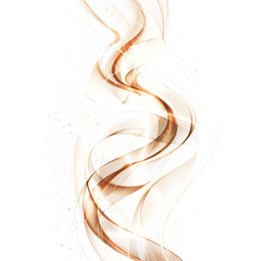 Abstract with golden fireworks isolated on white & transparent a background.