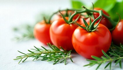 Garden Aromas Tomatoes and Rosemary in a Minimalist Setting Generated by AI