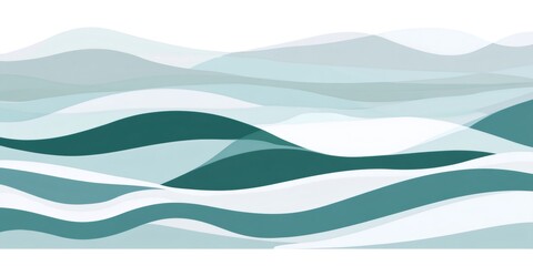 Obraz premium Tranquil abstract background with gentle green and blue waves for a calming visual experience