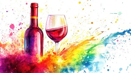 Vibrant Wine: A Splash of Color and Taste