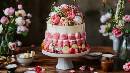 Vibrant Shabu Shabu Hotpot Display with Fresh Ingredients