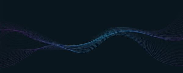 Abstract tech gradient wave background