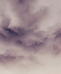 Obraz premium Clouds in the sky, purple and white. 