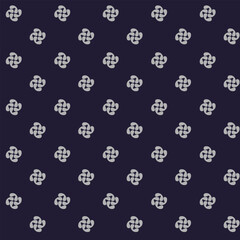 Flowers pattern doodle shapes motif continuous blue background. Modern floral fabric design textile swatch ladies dress, men's shirt all over print block.