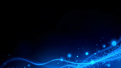 Obraz premium Dark Blue Background with Glowing Particle Abstract Design