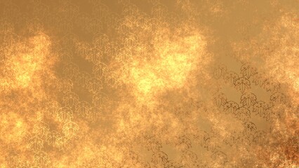 金色の和柄模様・背景