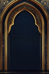 Naklejka premium Intricate golden archway design