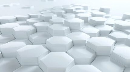 White Hexagonal Background Luxury White Pattern