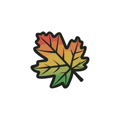 Premium Maple Leaf Vector Icon – AI-Generated Nature Clipart & Leaf Design Illustration.