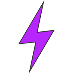 black outline purple electrical symbol