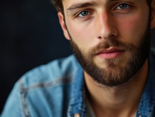 Man with beard close-up