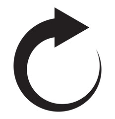 Black arrows set. Curved arrows. Arrow sign. Curved arrow pointing right. Black arrow. 