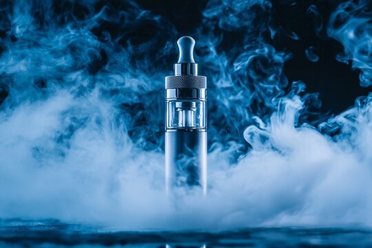cigarette Vapor Blue Smoke Vape Device Modern Tech