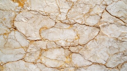 Beige Marble Texture: A Close-Up View of Cracked and Veined Stone