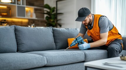 Obraz premium Advanced Pest Control Professional in Action