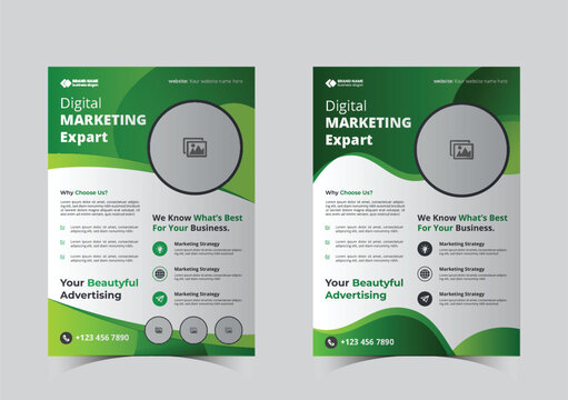 abstract business  a4 flyer template.
