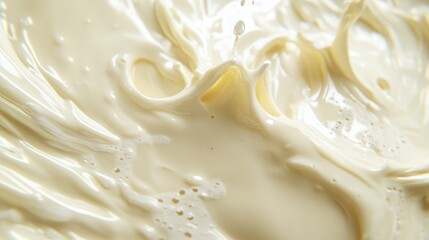 Close-up of bowl of cream