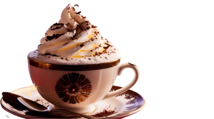 steaming New Year's cup