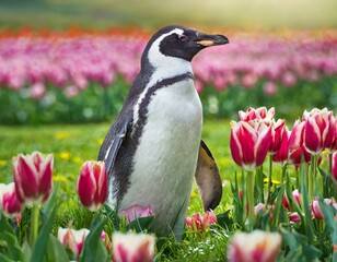 Naklejka premium Zwischen Tulpen