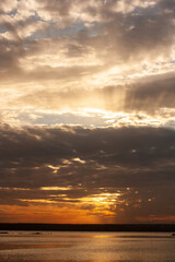 beautiful sunset over the sea