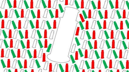 Leaning tower of Pisa pattern illustration Italy Travel Landmark line art and silhouette