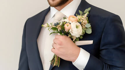 Wedding photos with a clean background for free space for text. For use with advertising banners for weddings or Valentine's Day.