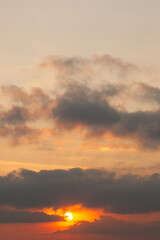 beautiful sunset over the sea