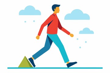 Obraz premium Cool young smiling guy dude going through life