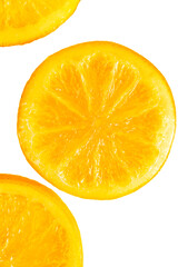 Close-Up of Candied Orange Slices on a White Ceramic Plate
