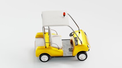 Realistic 3D golf cart model with detailed textures and design, perfect for animations, visualizations, and marketing. Includes electric, luxury, and off-road styles. Ideal for creative and profession