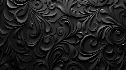 Mesmerizing Fractal Patterns in Dramatic Dark Abstract Design