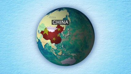 China Map From Earth