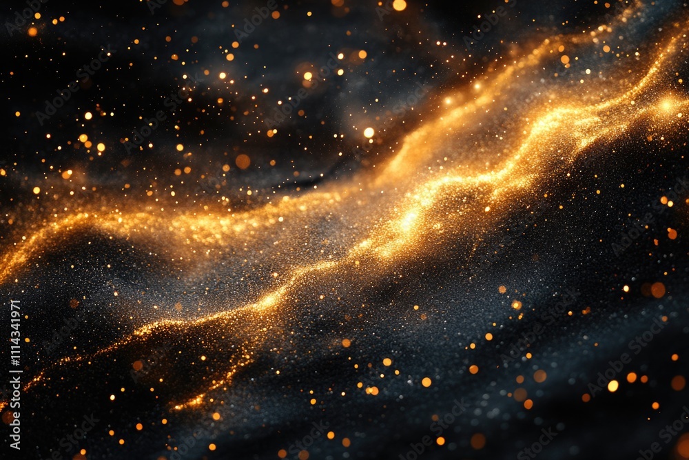 Poster a close-up shot of a black and gold textured background, suitable for various design projects