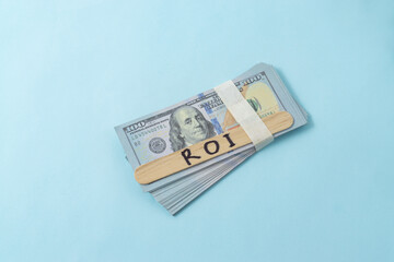 Dollar banknote with a word 