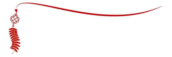 illustration firecracker and lentern for a background