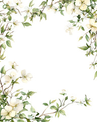 Obraz premium Creative 2D Doodle Floral Illustrations Text Space for Versatile Designs, Greeting Cards, Invitations